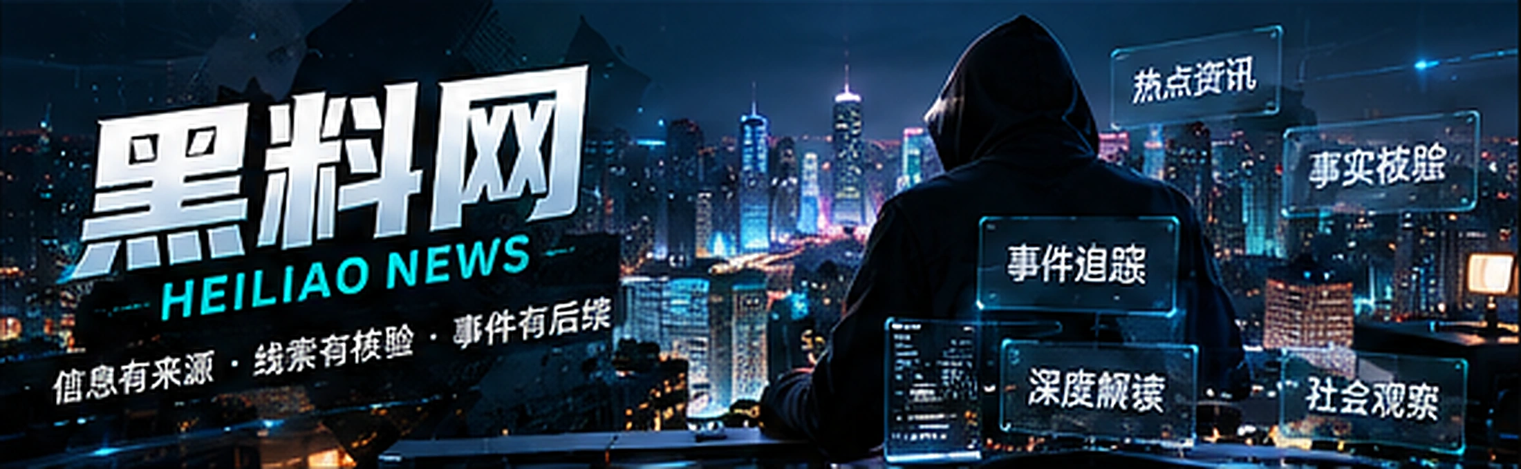 深色青色资讯品牌概念视觉